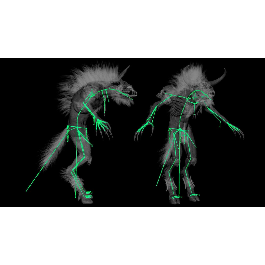 Gloomfang Beast 3D Model – Rigged Low-Poly Game Asset, FBX, PBR - View 20