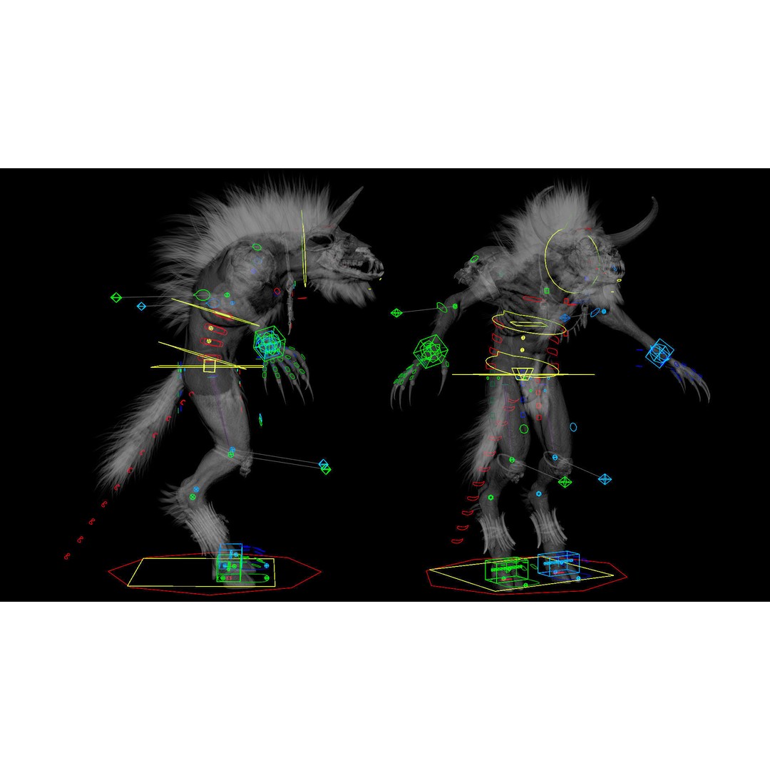 Gloomfang Beast 3D Model – Rigged Low-Poly Game Asset, FBX, PBR - View 21