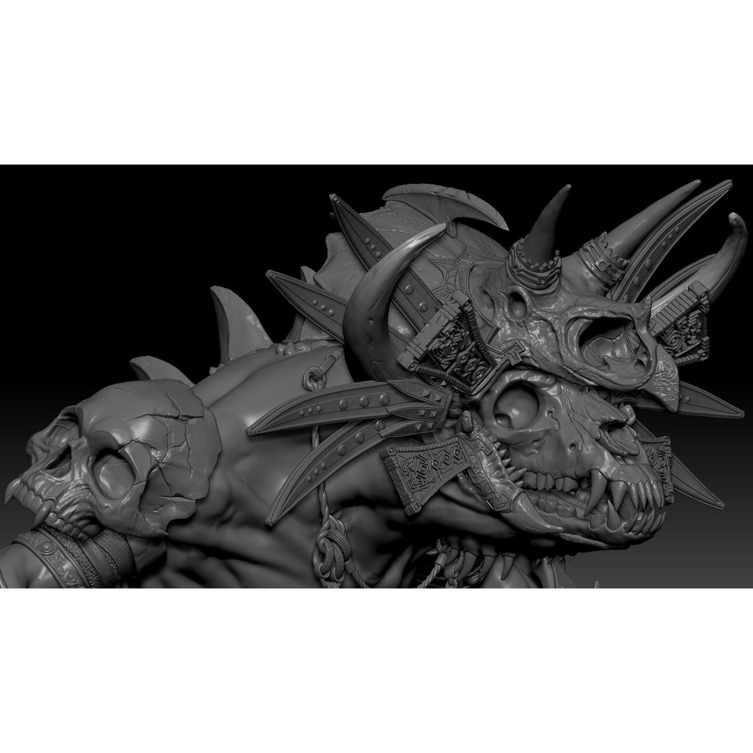 Gloomfang Beast 3D Model – Rigged Low-Poly Game Asset, FBX, PBR - View 24