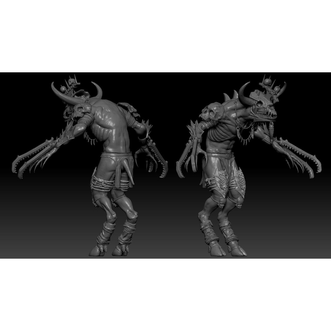 Gloomfang Beast 3D Model – Rigged Low-Poly Game Asset, FBX, PBR - View 25