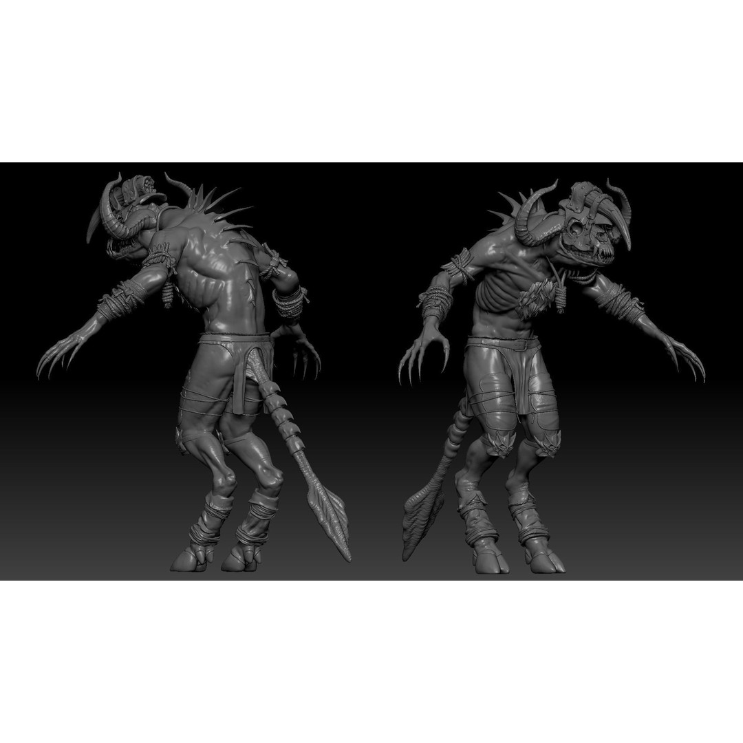 Gloomfang Beast 3D Model – Rigged Low-Poly Game Asset, FBX, PBR - View 26