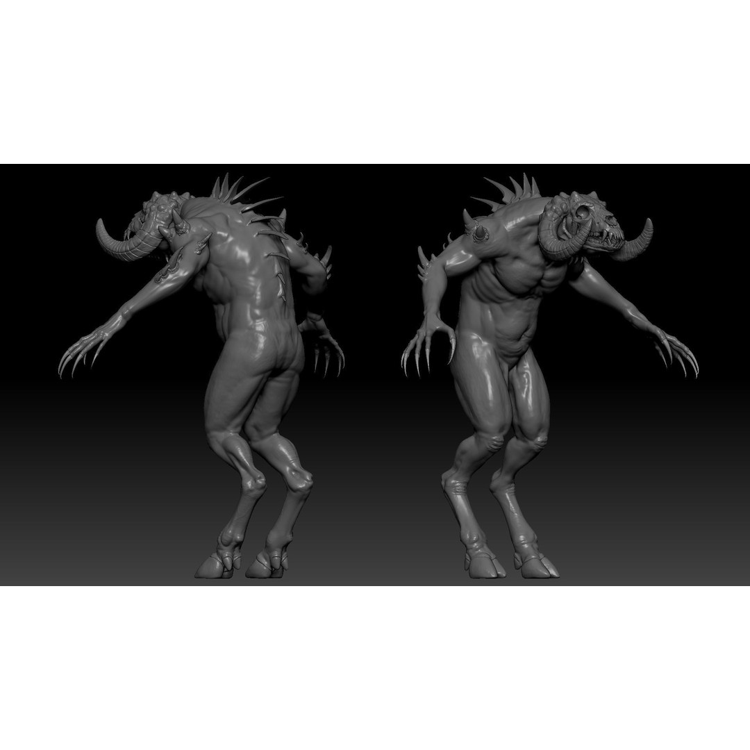 Gloomfang Beast 3D Model – Rigged Low-Poly Game Asset, FBX, PBR - View 27