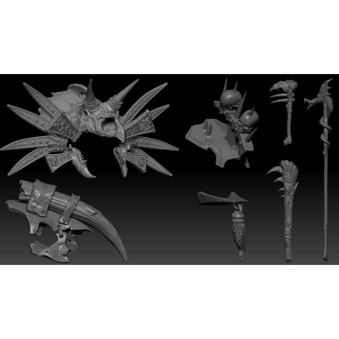 Gloomfang Beast 3D Model – Rigged Low-Poly Game Asset, FBX, PBR - View 28