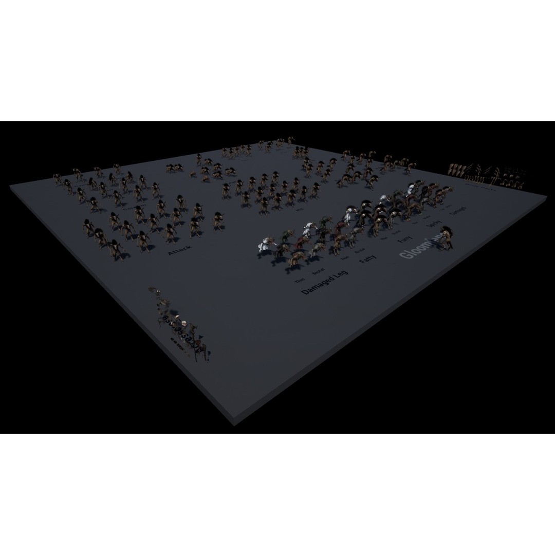Gloomfang Beast 3D Model – Rigged Low-Poly Game Asset, FBX, PBR - View 29