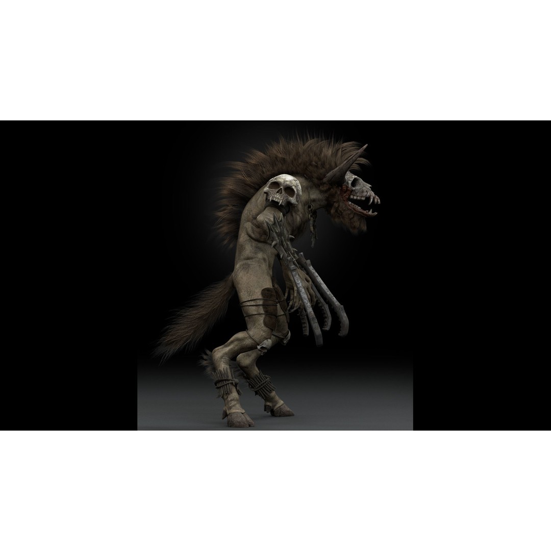 Gloomfang Beast 3D Model – Rigged Low-Poly Game Asset, FBX, PBR - View 3