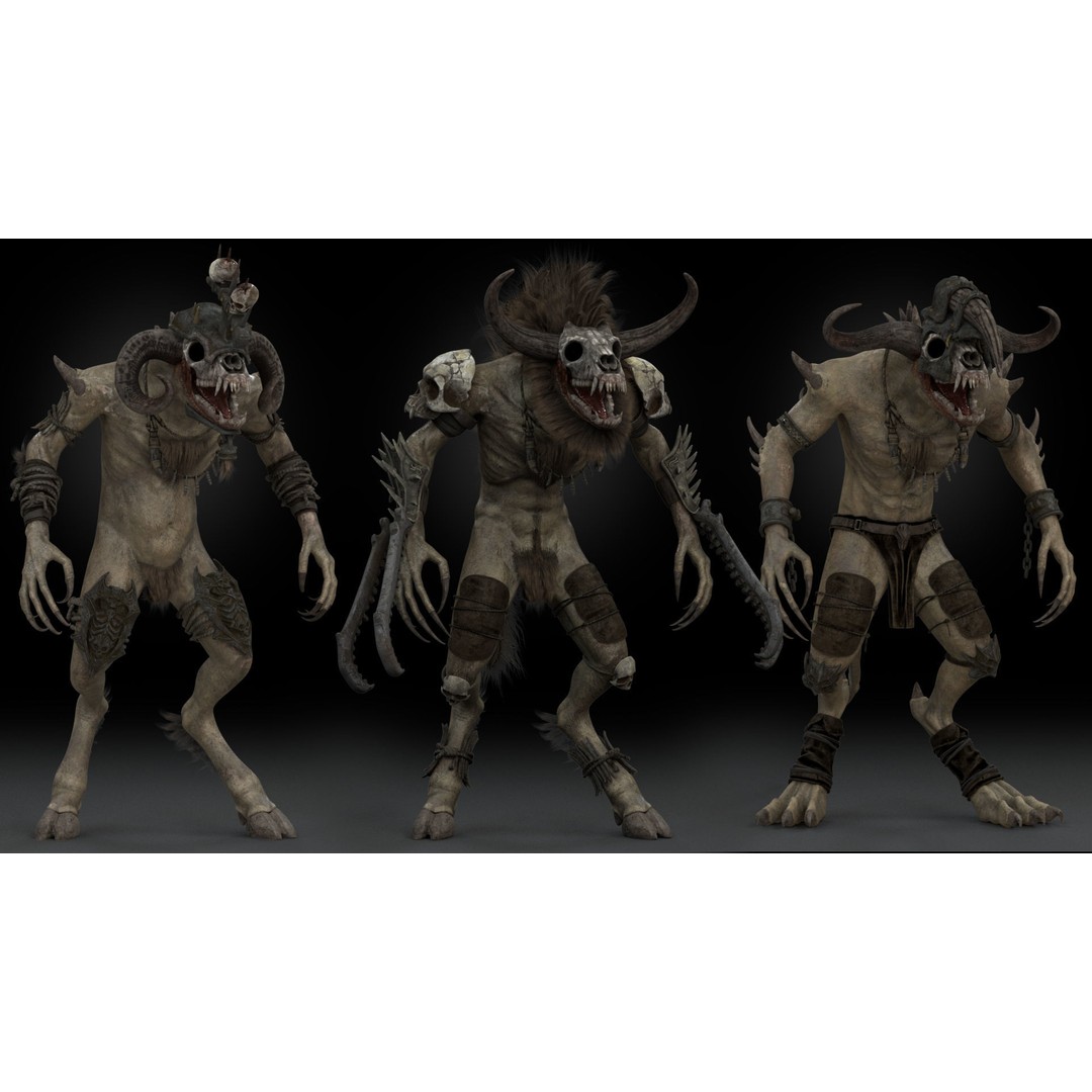 Gloomfang Beast 3D Model – Rigged Low-Poly Game Asset, FBX, PBR - View 4
