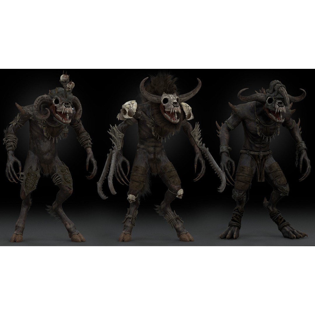 Gloomfang Beast 3D Model – Rigged Low-Poly Game Asset, FBX, PBR - View 5