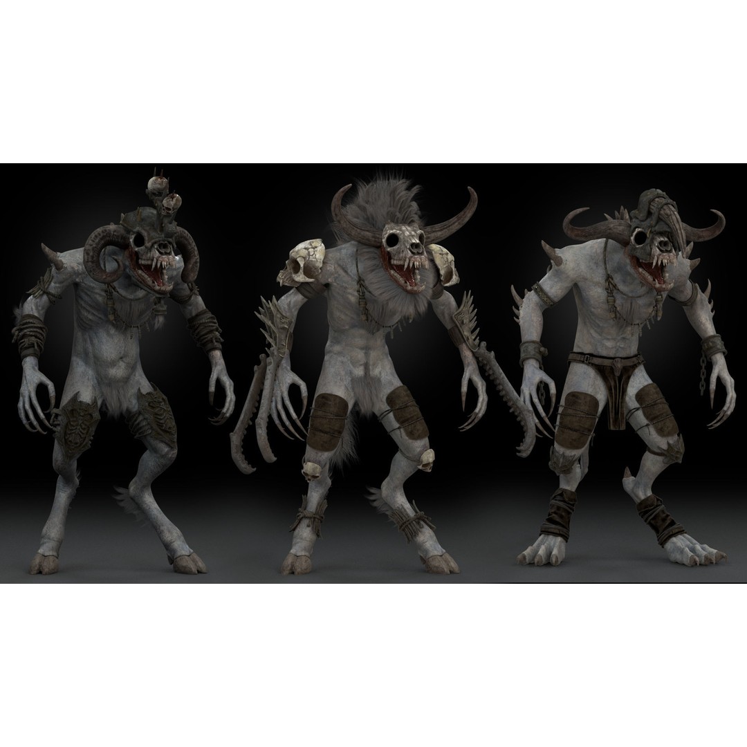 Gloomfang Beast 3D Model – Rigged Low-Poly Game Asset, FBX, PBR - View 6