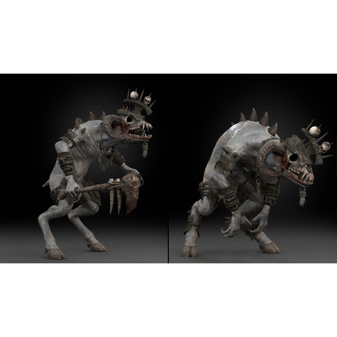 Gloomfang Beast 3D Model – Rigged Low-Poly Game Asset, FBX, PBR - View 9