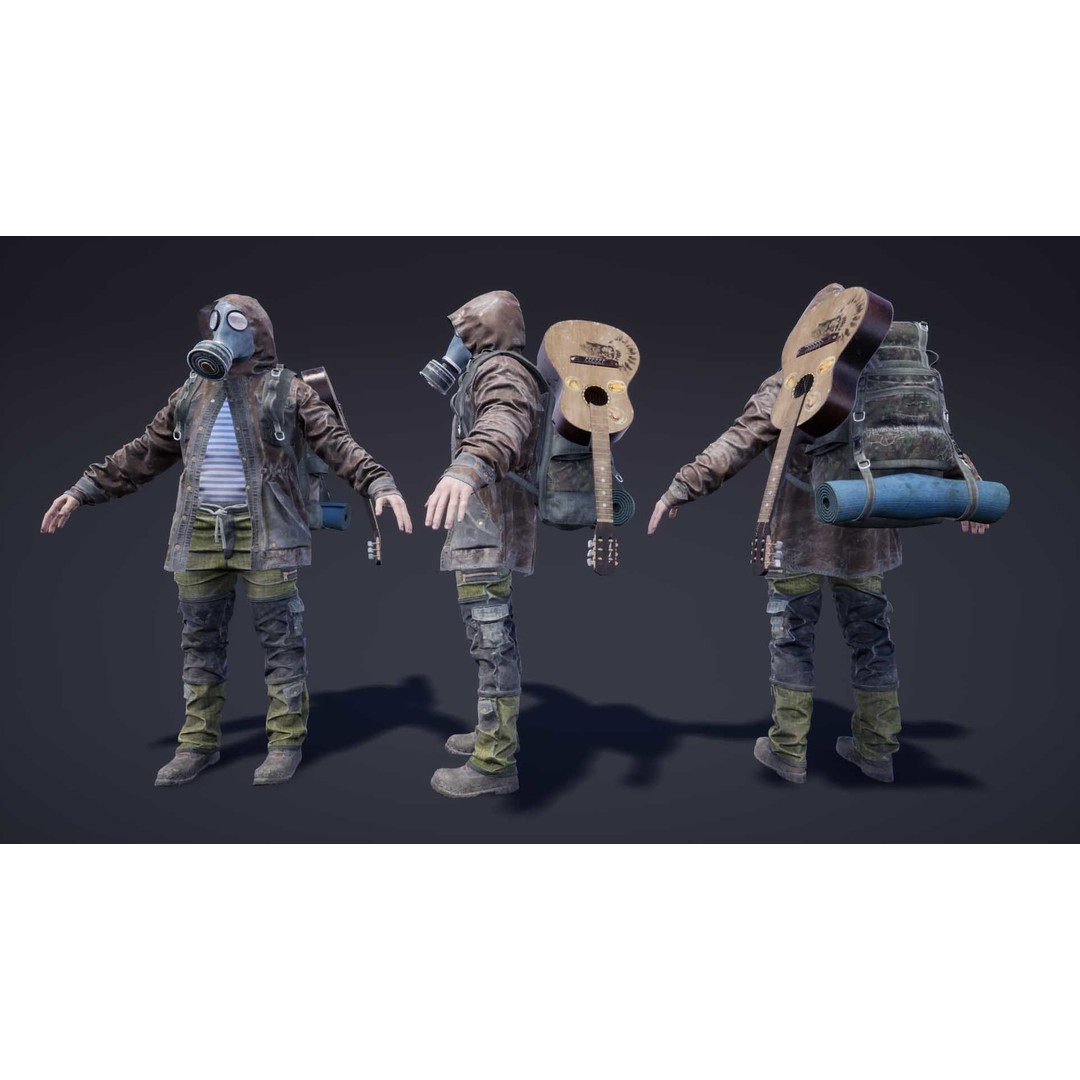 Adventure Characters Pack 3D Model – Low Poly Game Asset, FBX, Rigged - View 16