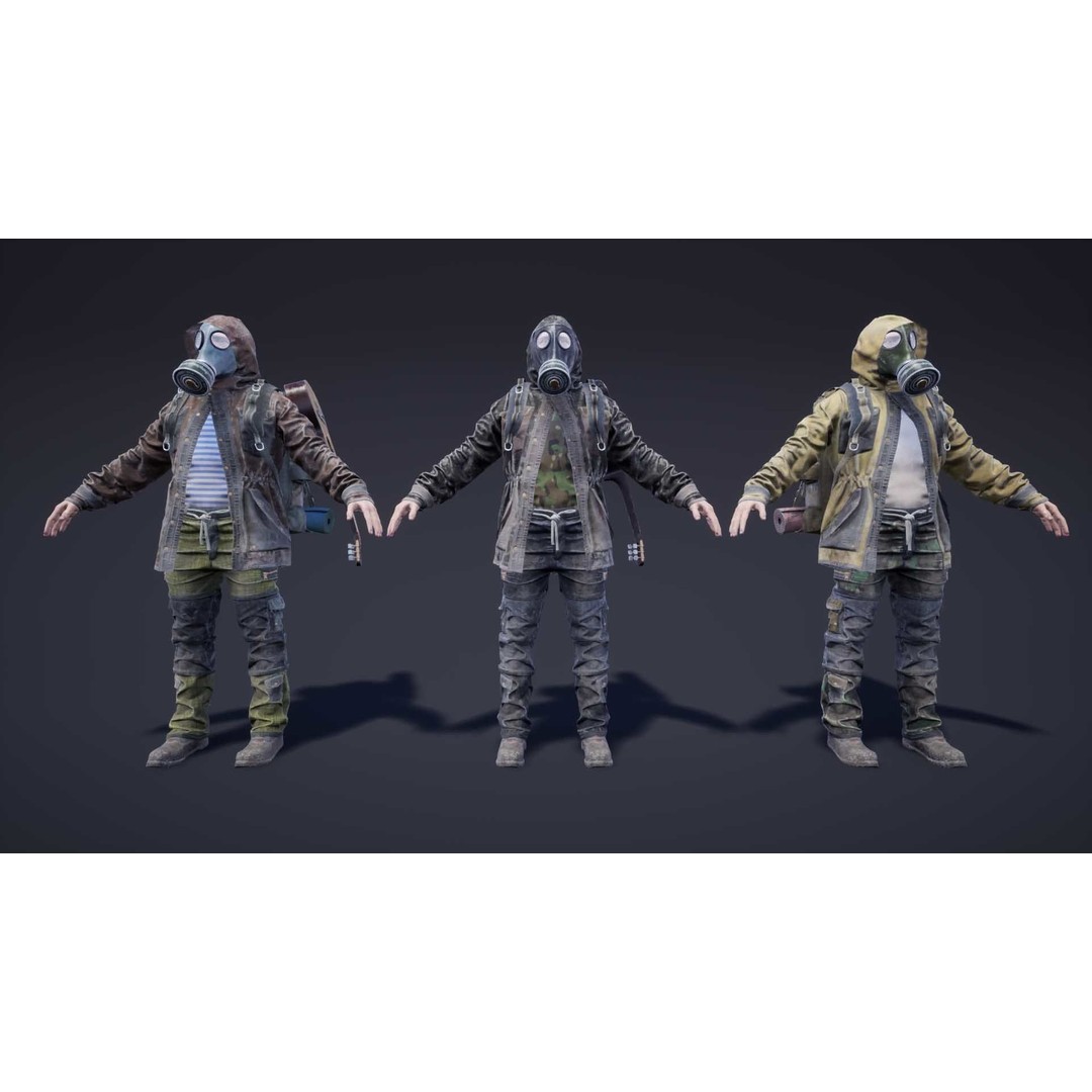 Adventure Characters Pack 3D Model – Low Poly Game Asset, FBX, Rigged - View 17