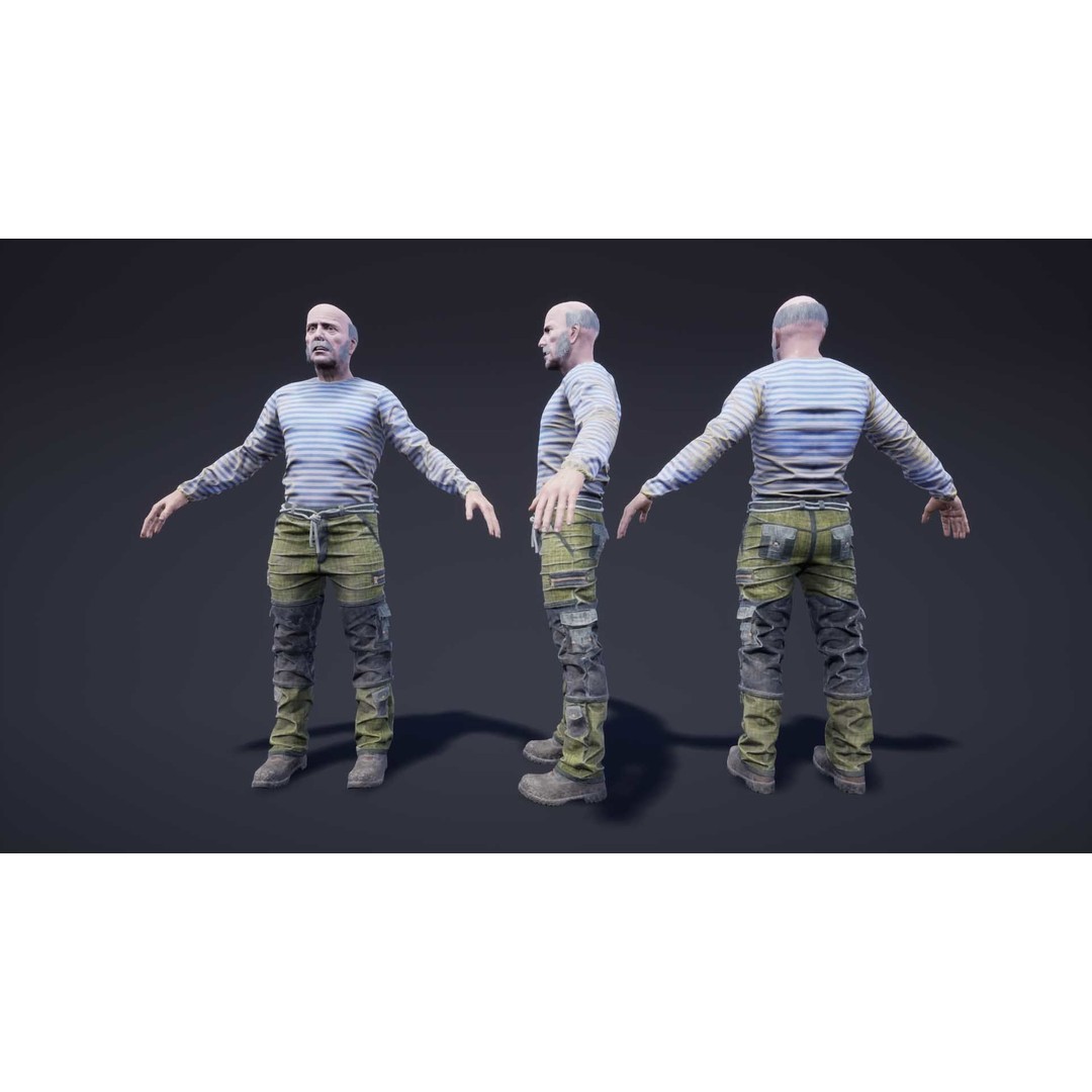 Adventure Characters Pack 3D Model – Low Poly Game Asset, FBX, Rigged - View 18