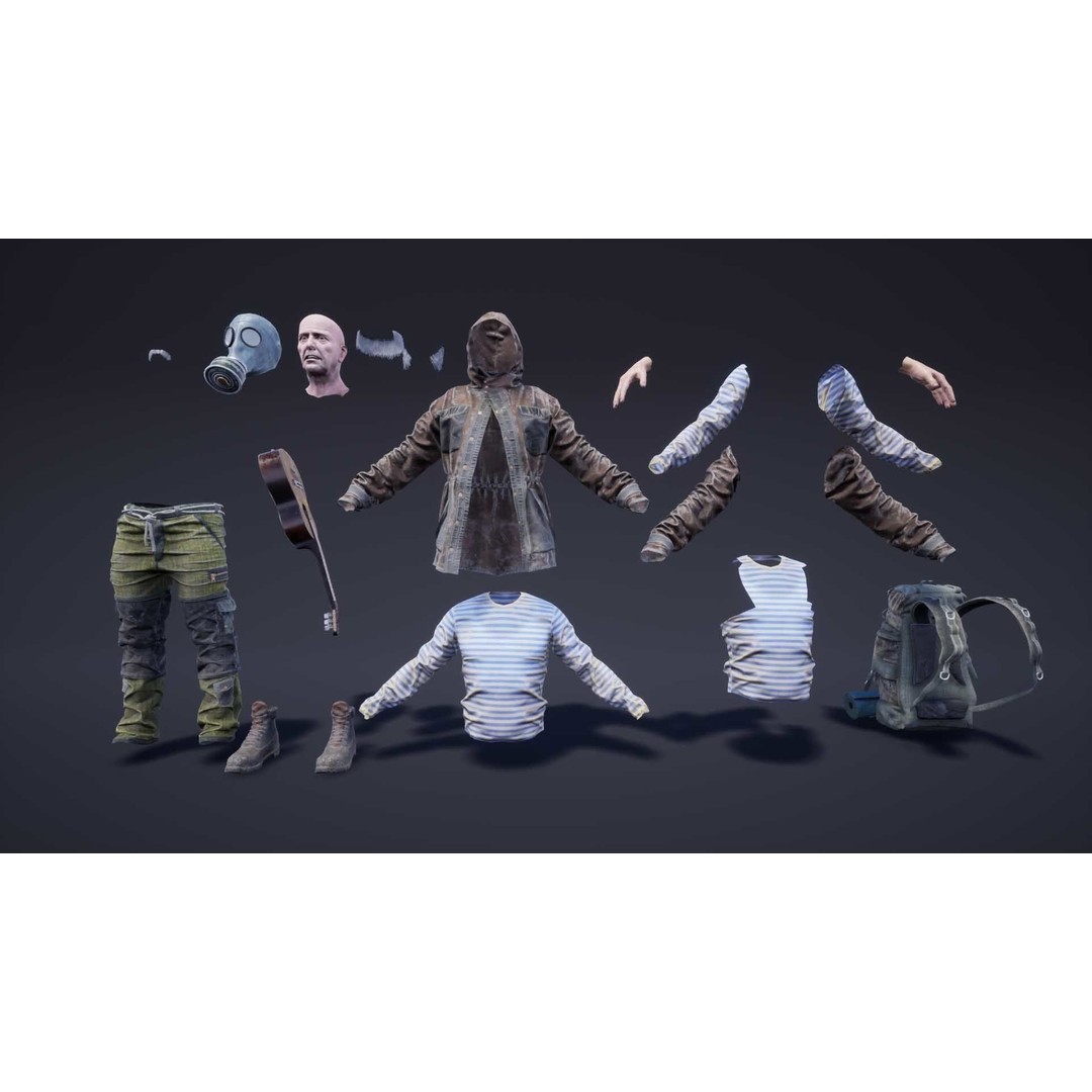 Adventure Characters Pack 3D Model – Low Poly Game Asset, FBX, Rigged - View 20