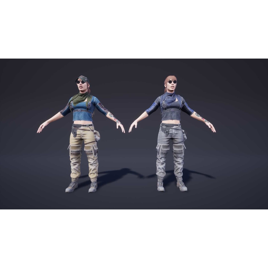 Adventure Characters Pack 3D Model – Low Poly Game Asset, FBX, Rigged - View 5