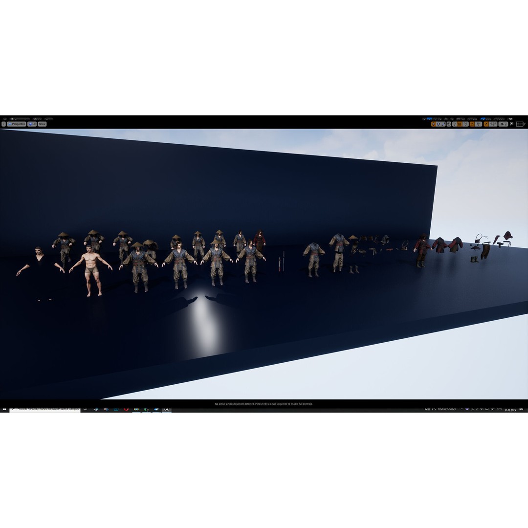 Samurai Warrior 3D Model – Low Poly Rigged Character for Animation - View 22