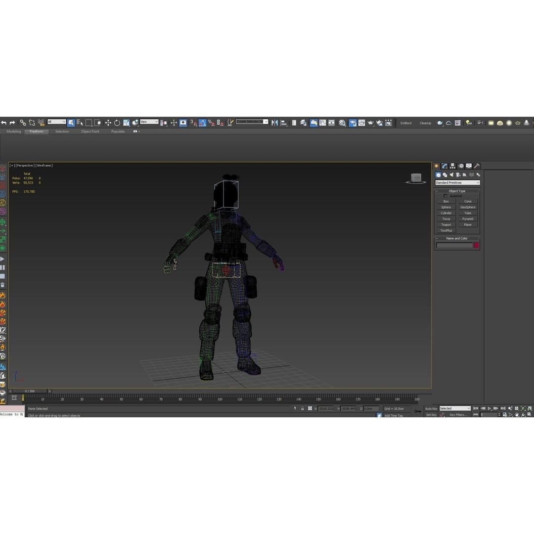 Female Soldier 3D Model – Low Poly Rigged Army Suit, FBX, PBR - View 13