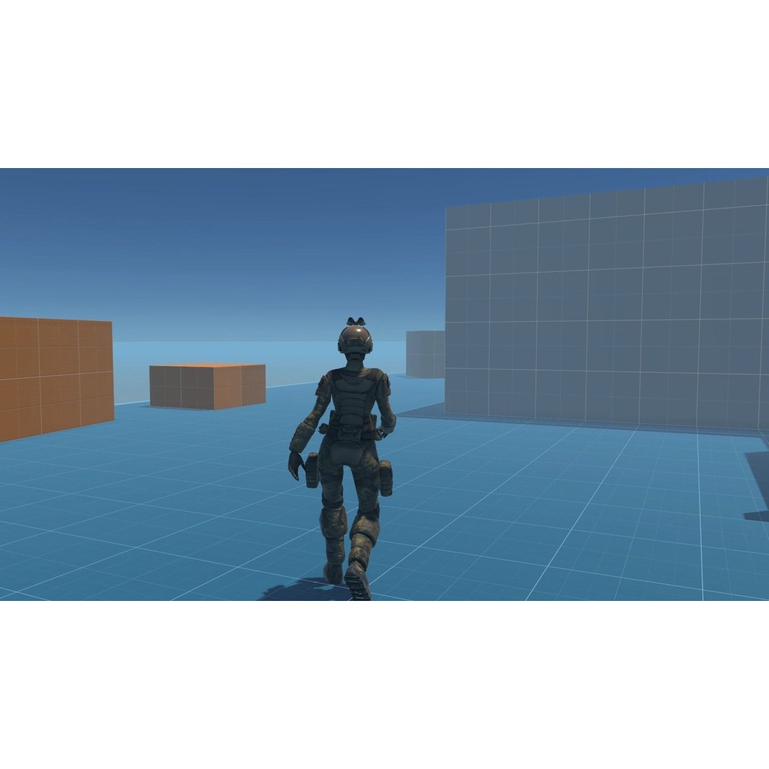 Female Soldier 3D Model – Low Poly Rigged Army Suit, FBX, PBR - View 23