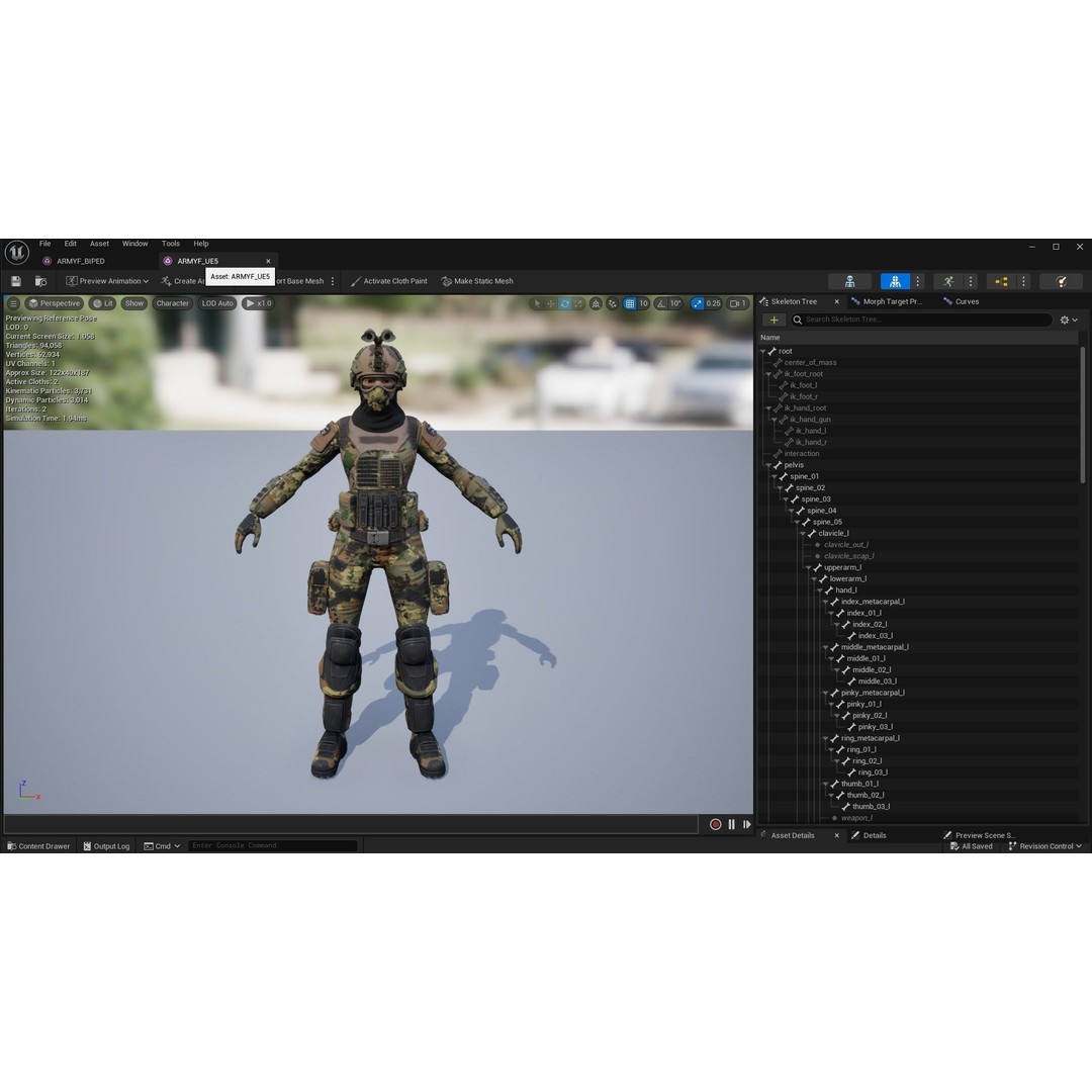 Female Soldier 3D Model – Low Poly Rigged Army Suit, FBX, PBR - View 26