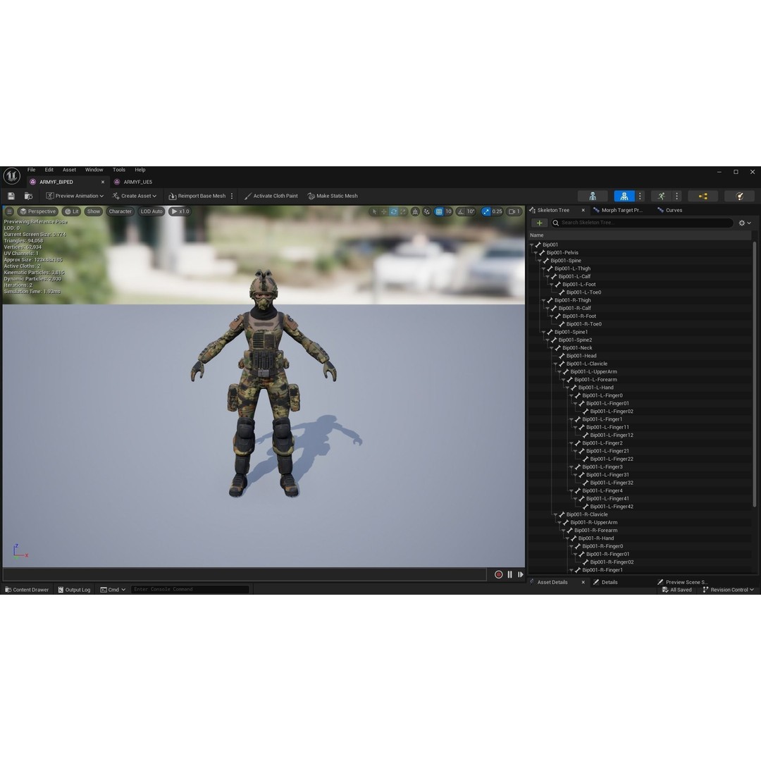 Female Soldier 3D Model – Low Poly Rigged Army Suit, FBX, PBR - View 28
