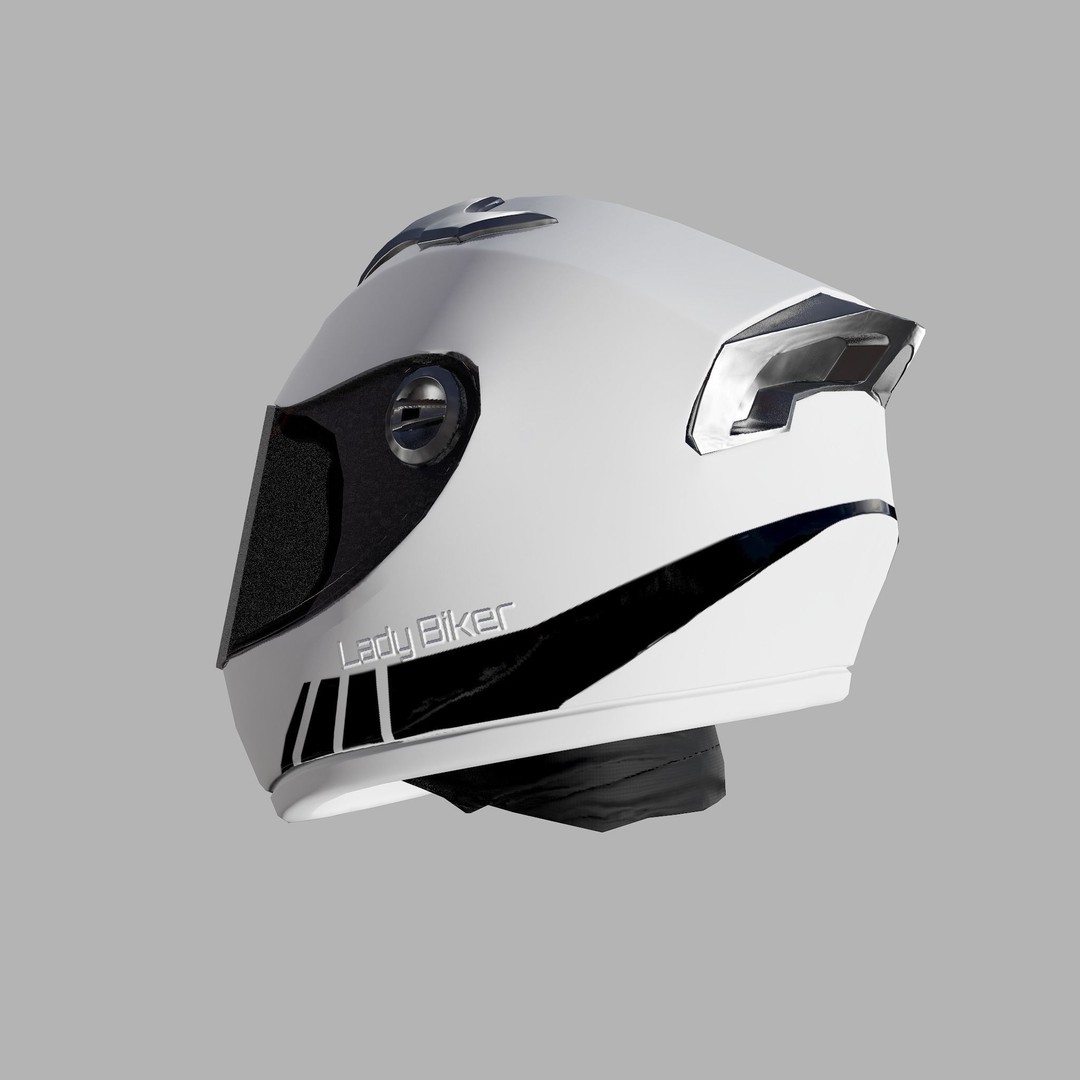 Lady Biker 3D Model – Low Poly Game-Ready Character, FBX - View 25