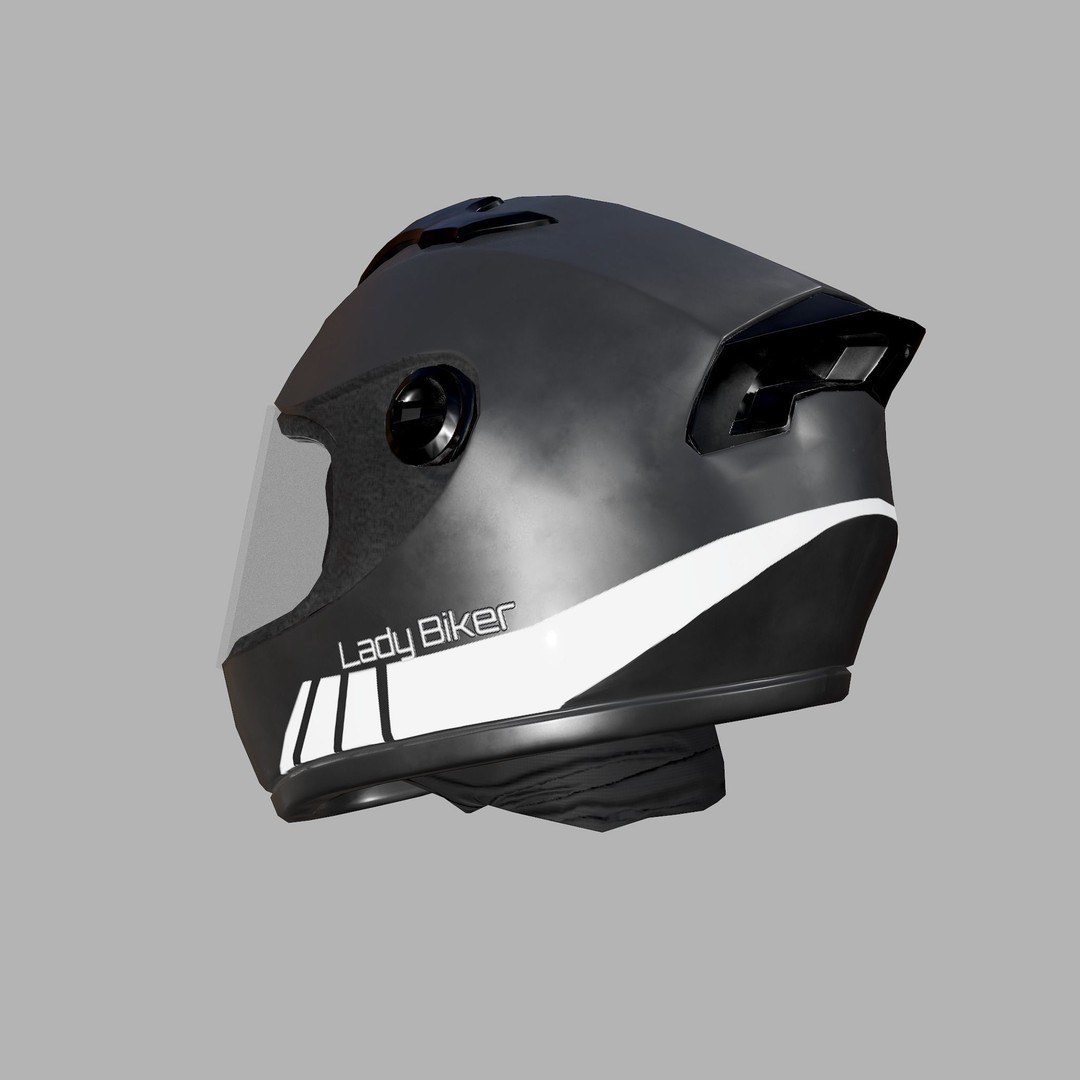 Lady Biker 3D Model – Low Poly Game-Ready Character, FBX - View 26