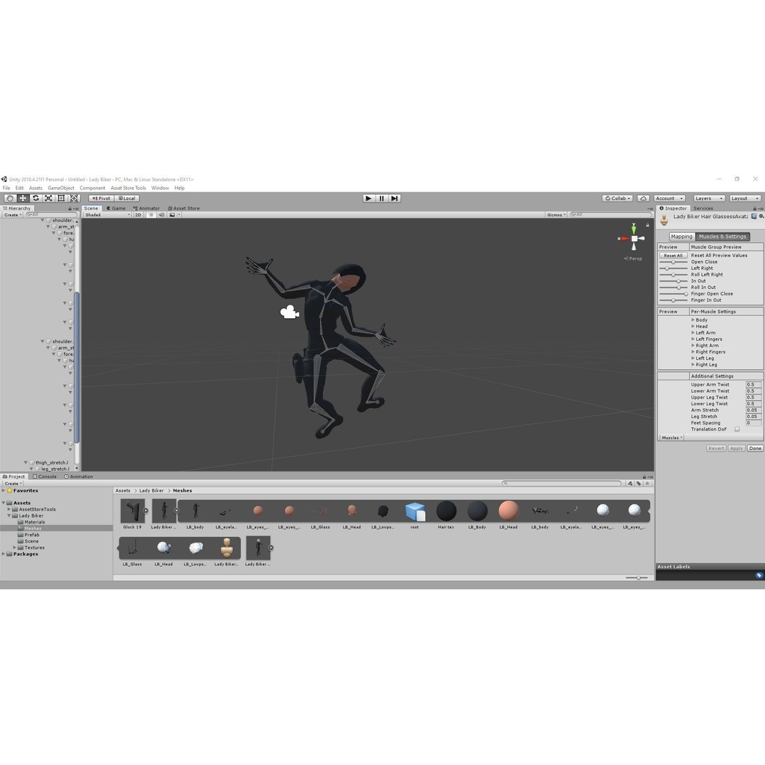 Lady Biker 3D Model – Low Poly Game-Ready Character, FBX - View 49