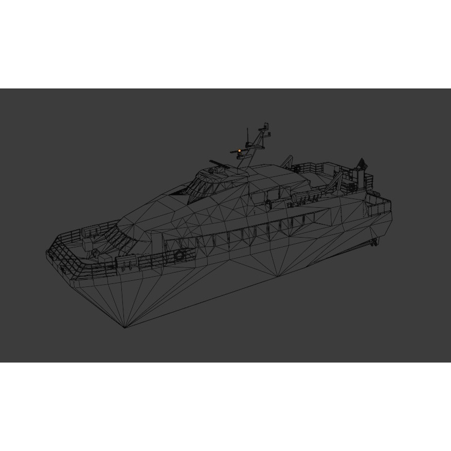 Norwegian Passenger Catamaran 3D Model – Low Poly Game Asset, Blender, FBX