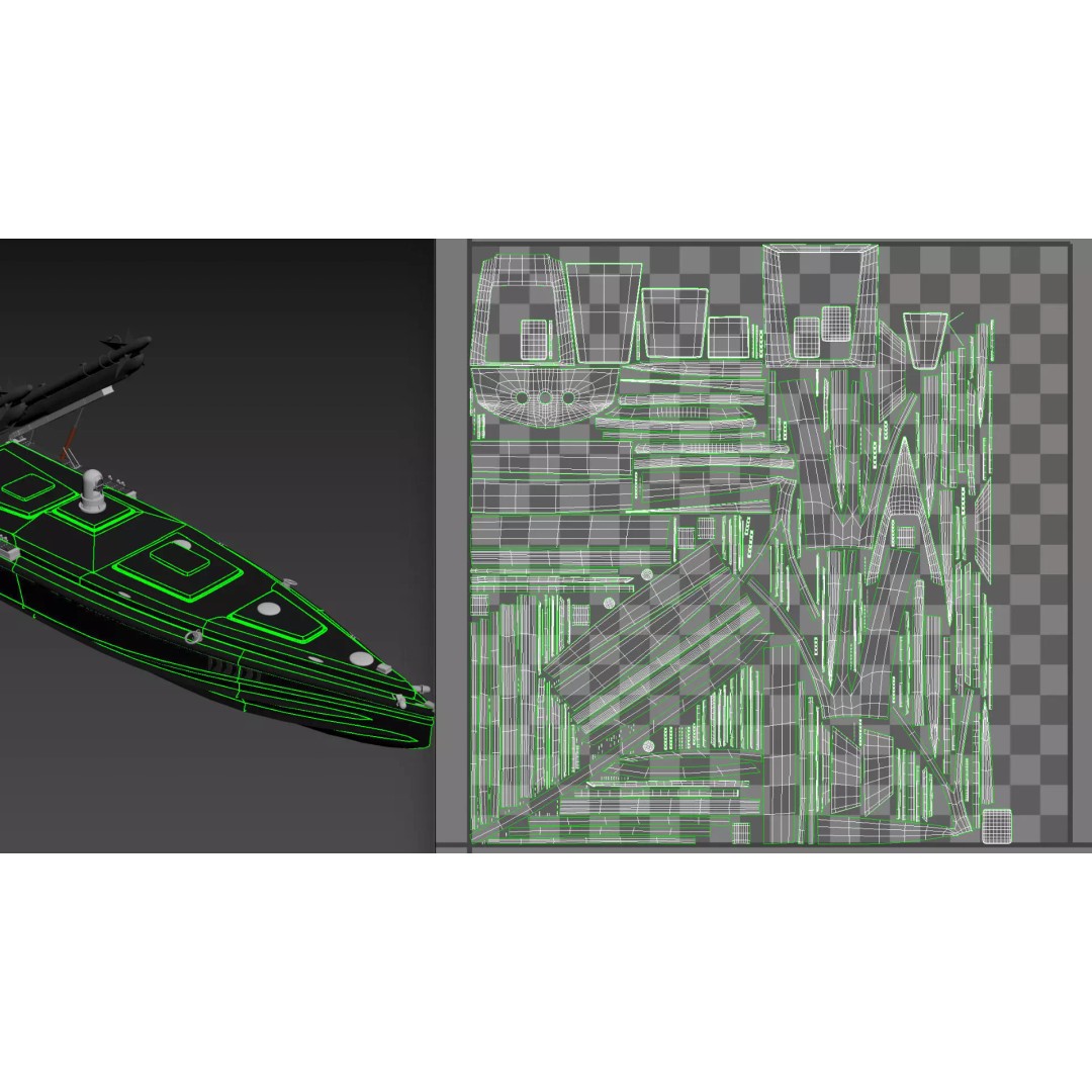 Magura Ukrainian Naval Drone 3D Model – Low Poly Game-Ready, FBX
