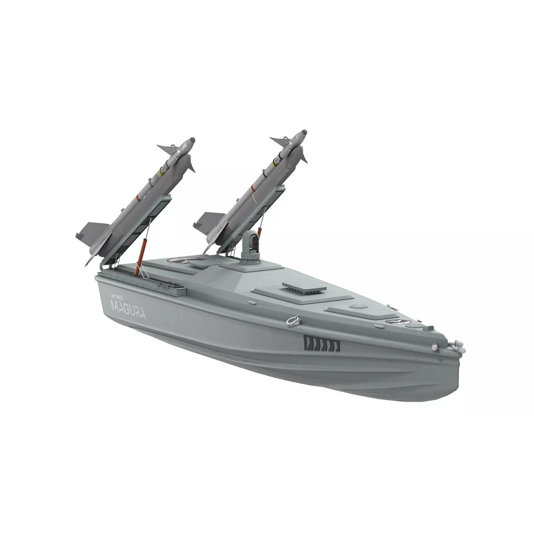 Magura Ukrainian Naval Drone 3D Model – Low Poly Game-Ready, FBX - View 3