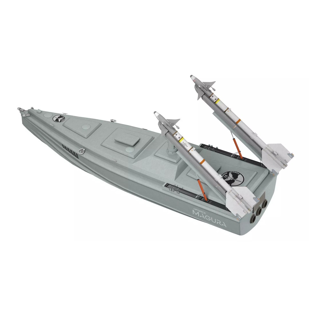 Magura Ukrainian Naval Drone 3D Model – Low Poly Game-Ready, FBX - View 6