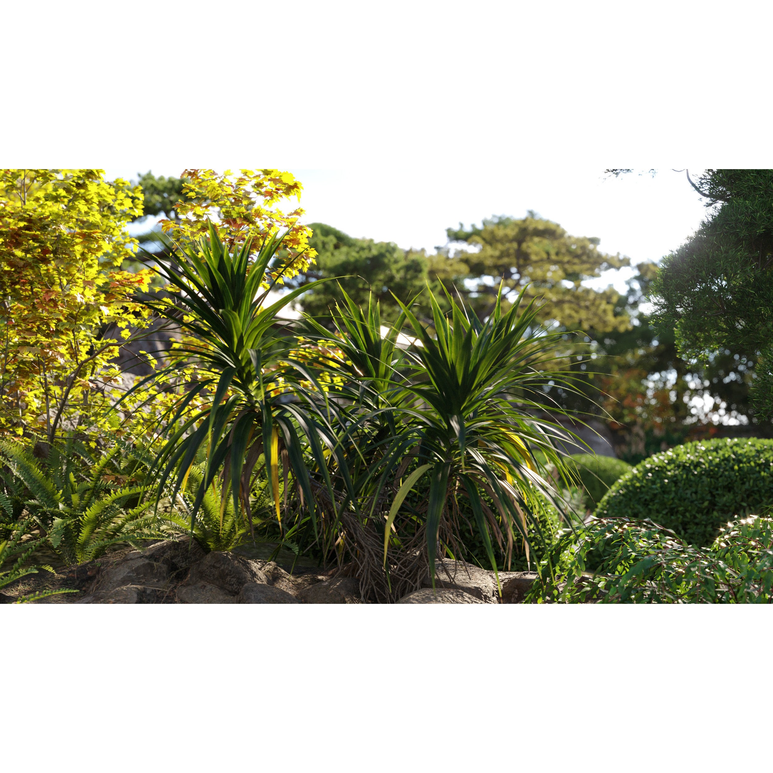 Japanese Garden - Low-Poly Game-Ready 3D Model - View 4