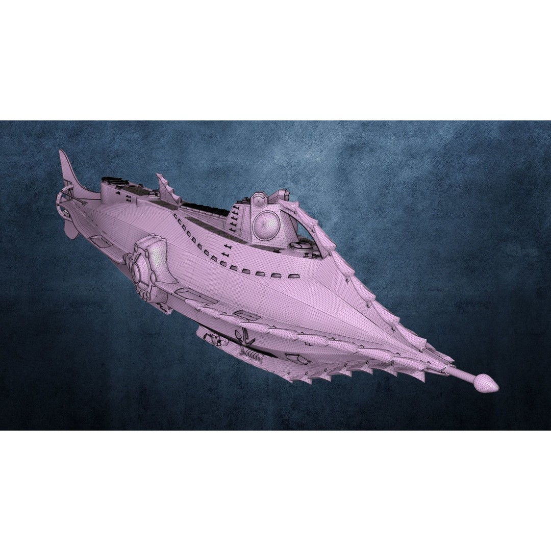 Nautilus 3D Model – High Poly Design for Illustrations, FBX, OBJ - View 10