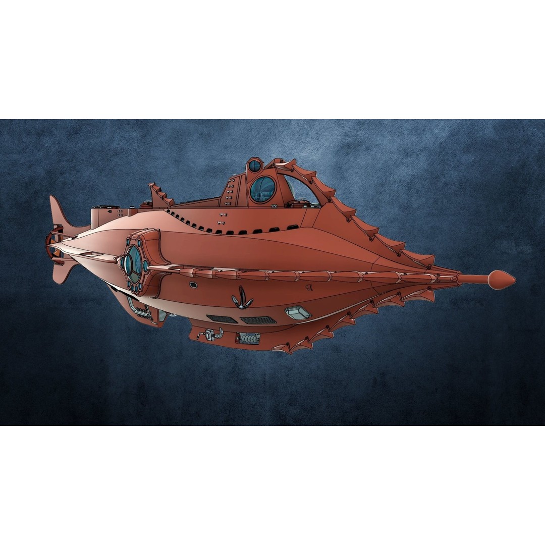 Nautilus 3D Model – High Poly Design for Illustrations, FBX, OBJ - View 3