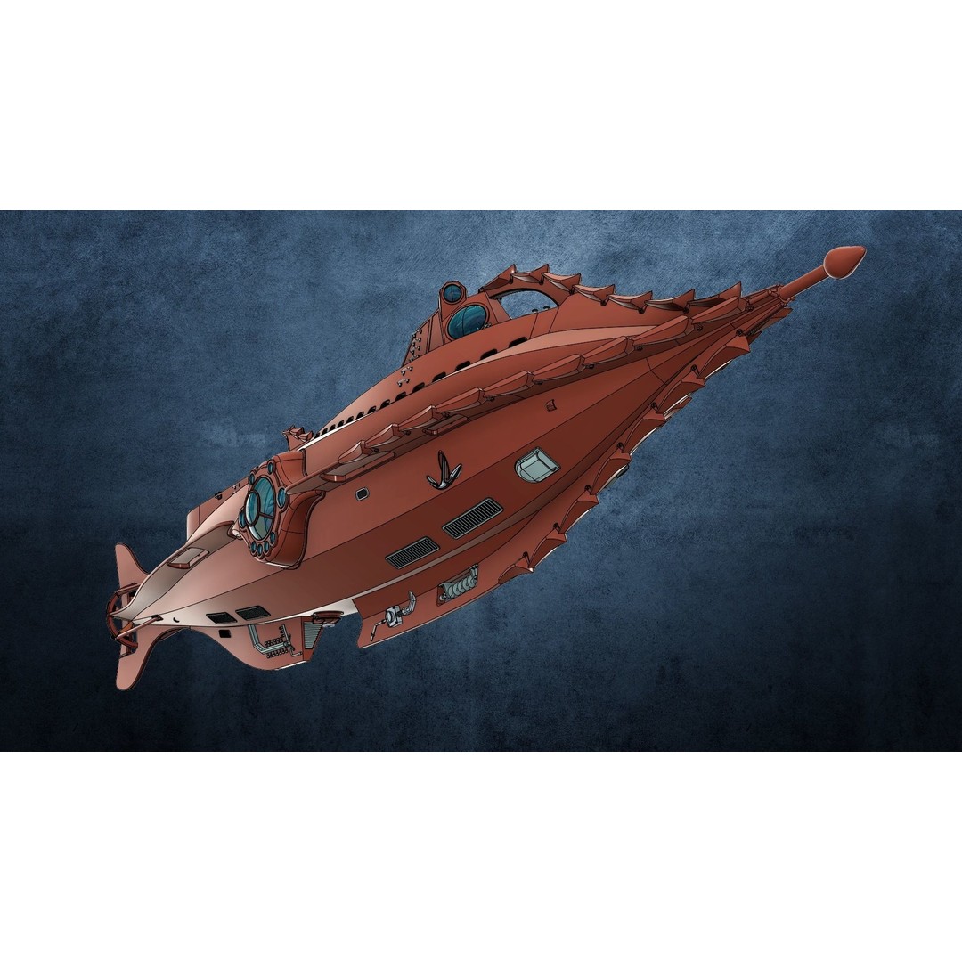 Nautilus 3D Model – High Poly Design for Illustrations, FBX, OBJ - View 4