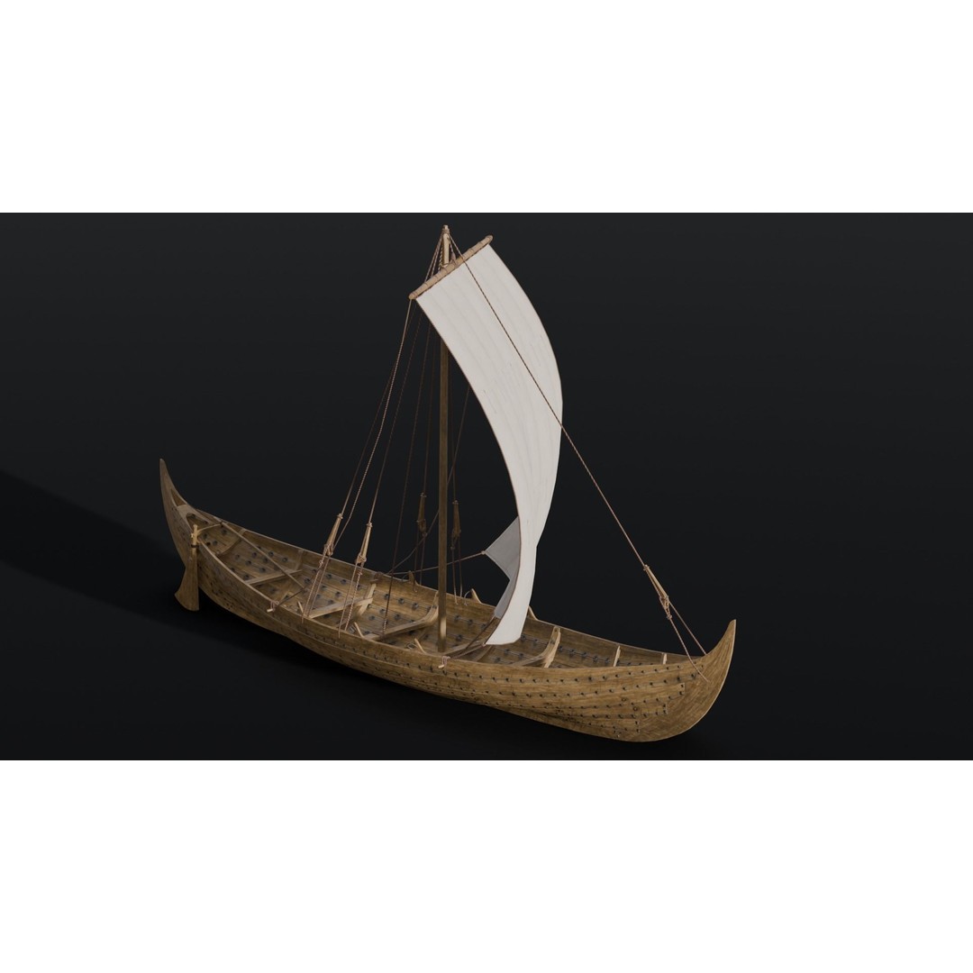 Boat 3D Model – Detailed Low-Poly Asset for Games and VR - View 12