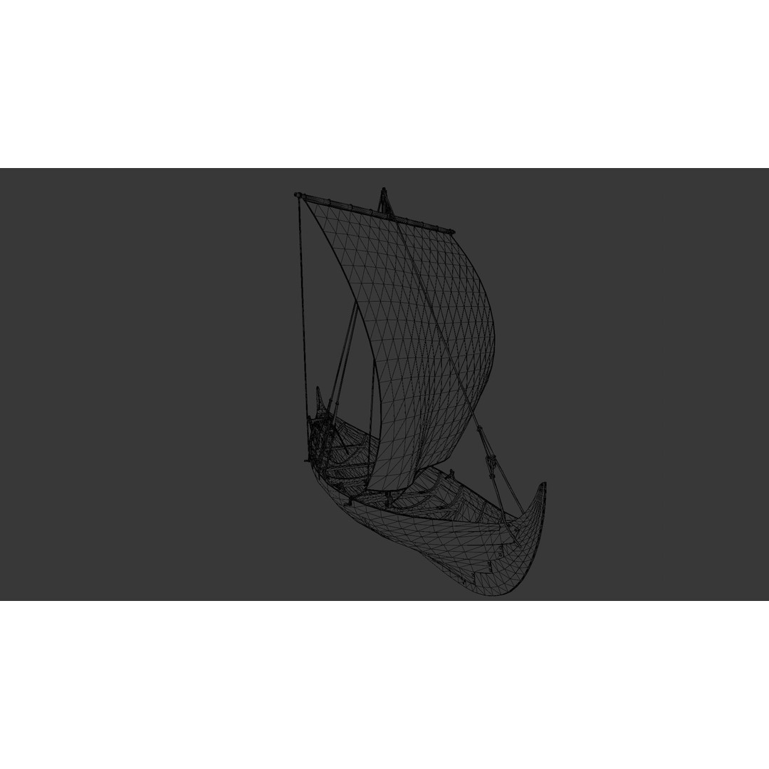 Boat 3D Model – Detailed Low-Poly Asset for Games and VR - View 14