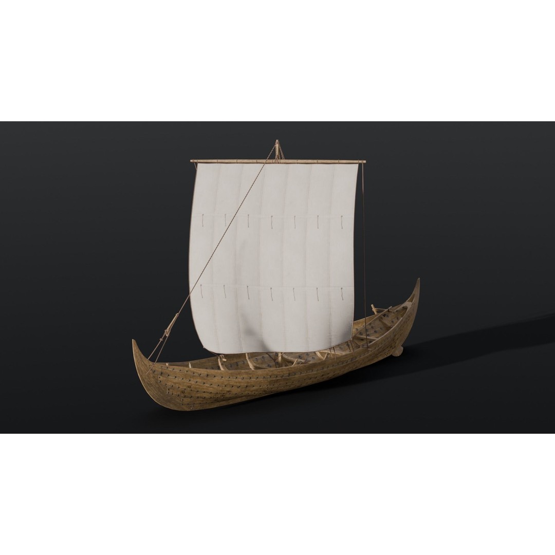 Boat 3D Model – Detailed Low-Poly Asset for Games and VR - View 7