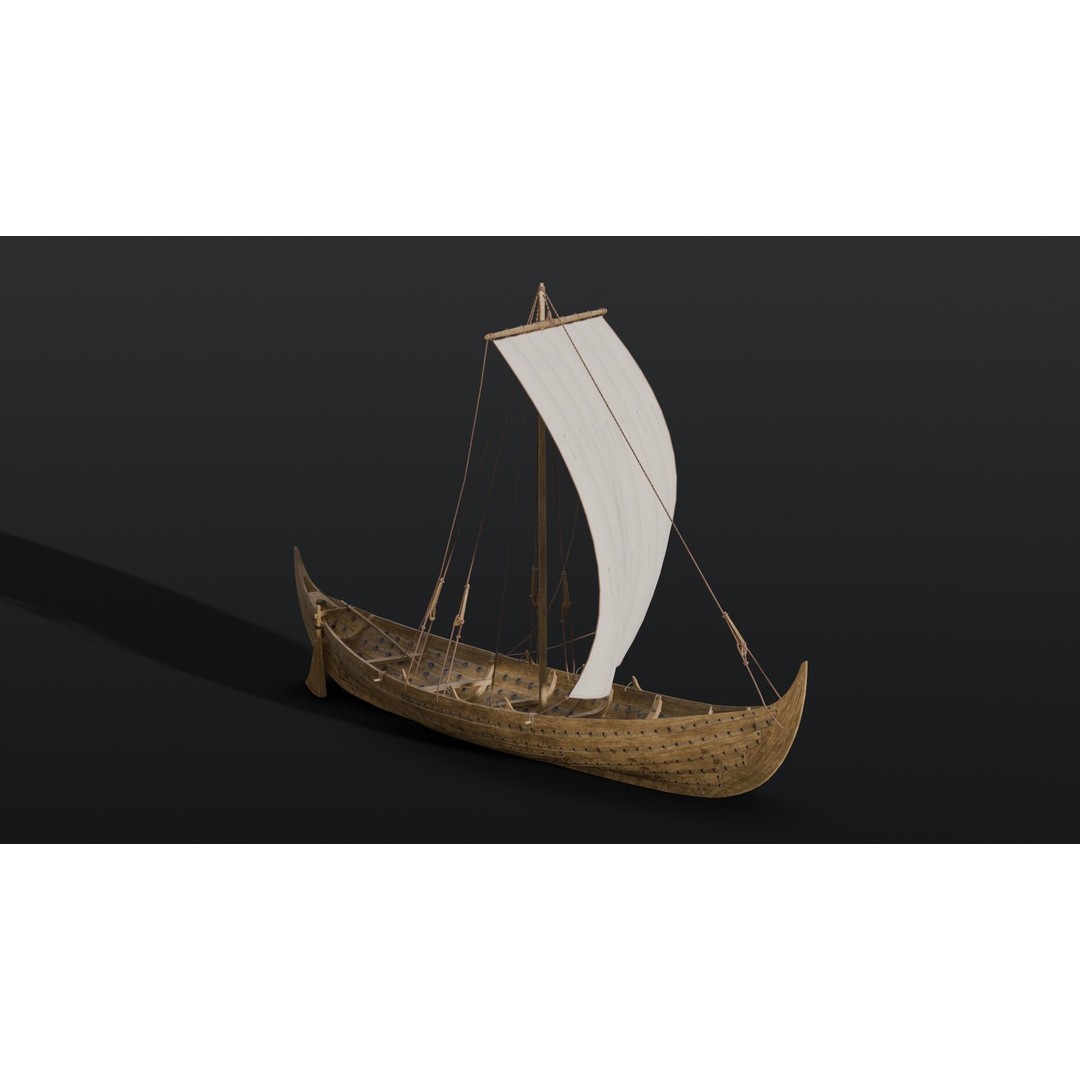 Boat 3D Model – Detailed Low-Poly Asset for Games and VR - View 8
