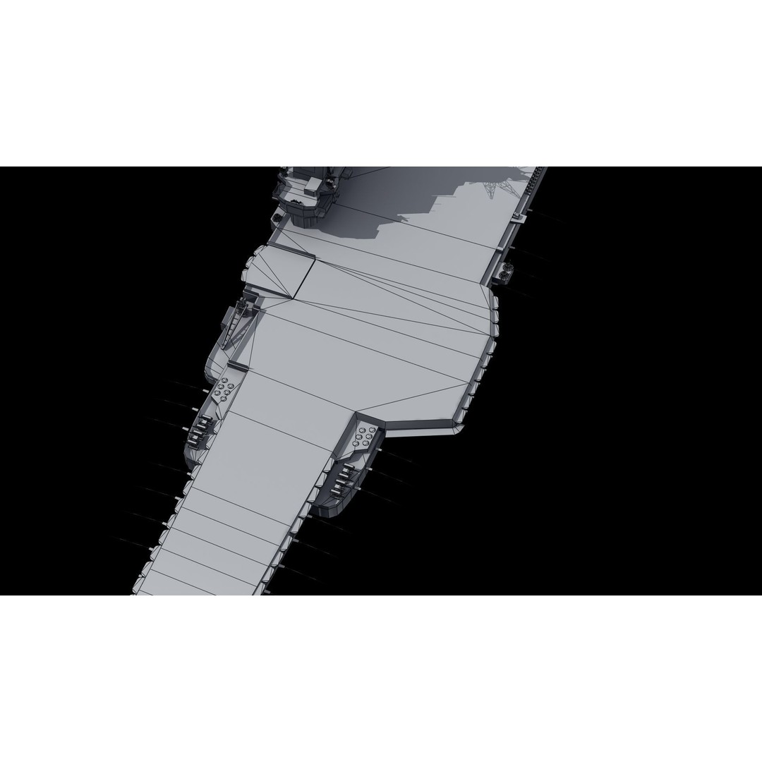 Admiral Kuznetsov Aircraft Carrier 3D Model – PBR Game Asset, FBX, OBJ