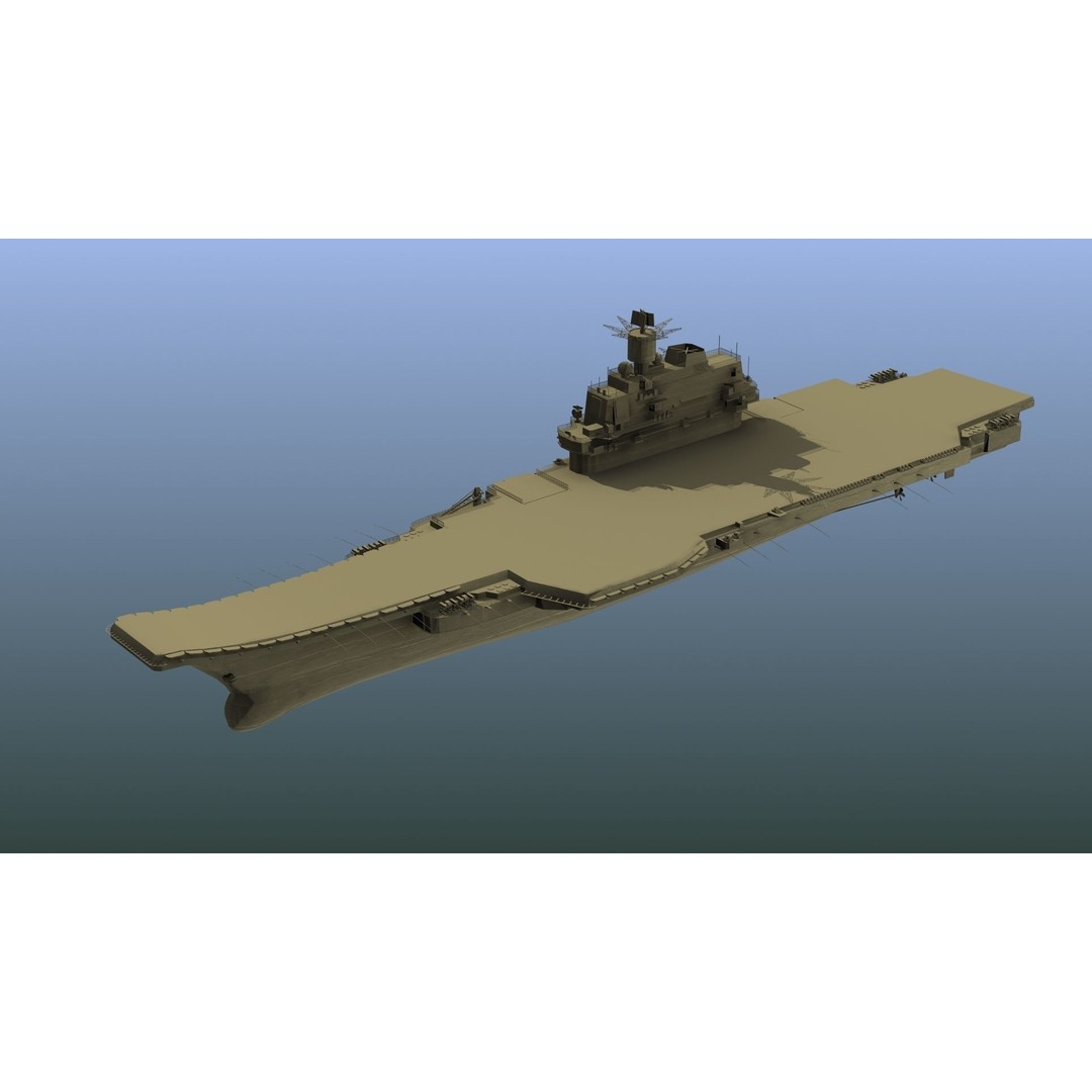 Admiral Kuznetsov Aircraft Carrier 3D Model – PBR Game Asset, FBX, OBJ - View 13