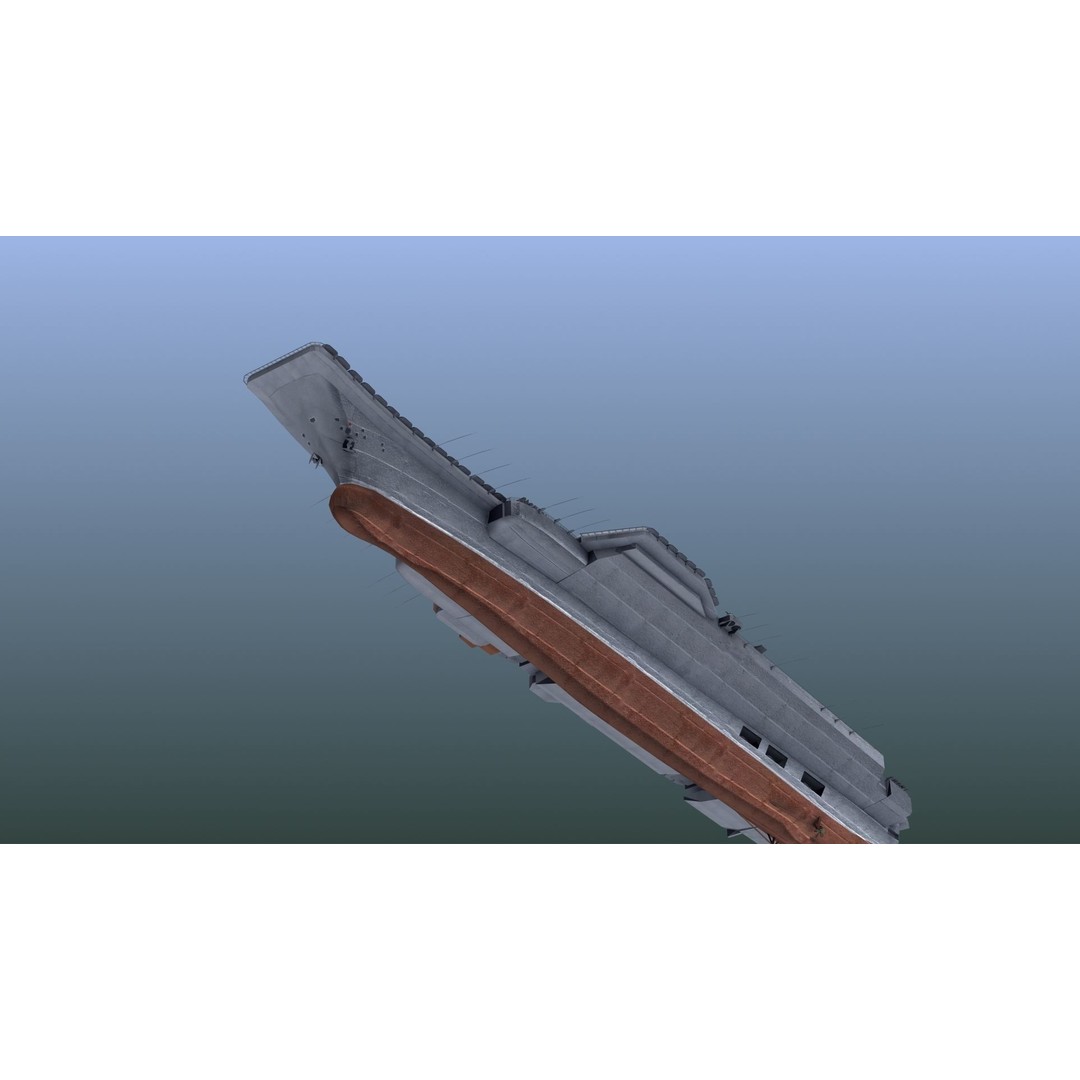 Admiral Kuznetsov Aircraft Carrier 3D Model – PBR Game Asset, FBX, OBJ - View 21