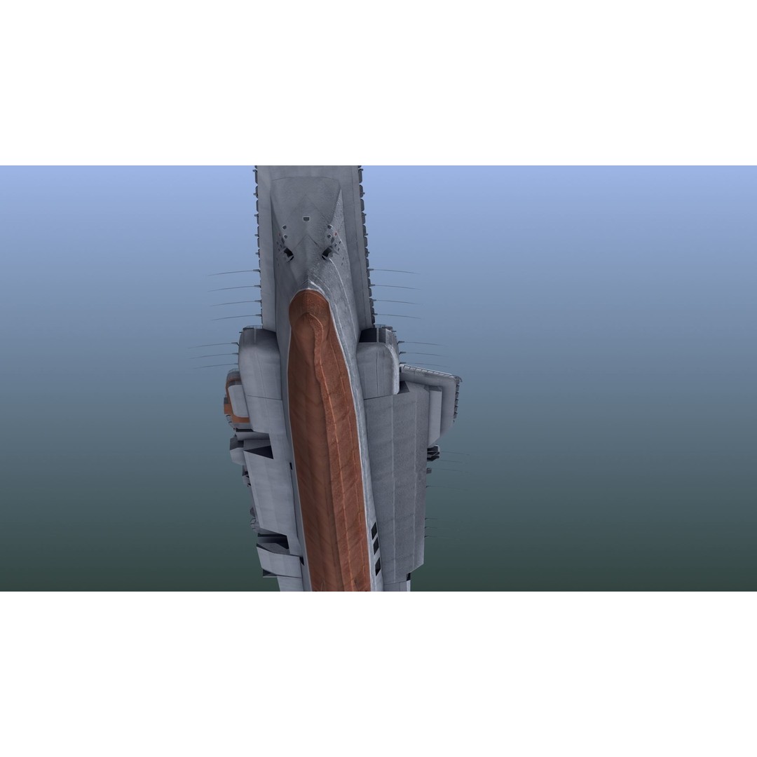 Admiral Kuznetsov Aircraft Carrier 3D Model – PBR Game Asset, FBX, OBJ - View 23