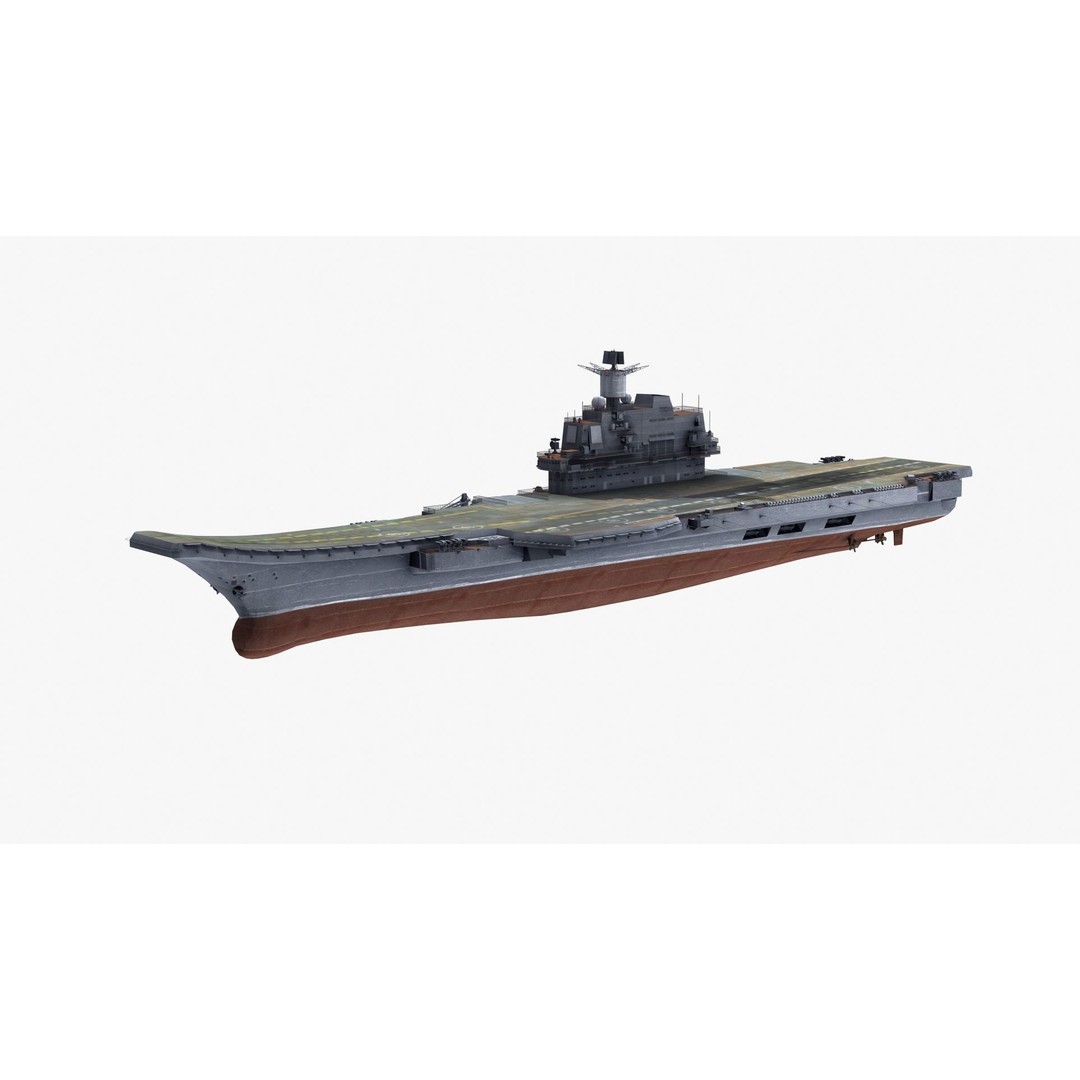 Admiral Kuznetsov Aircraft Carrier 3D Model – PBR Game Asset, FBX, OBJ - View 32