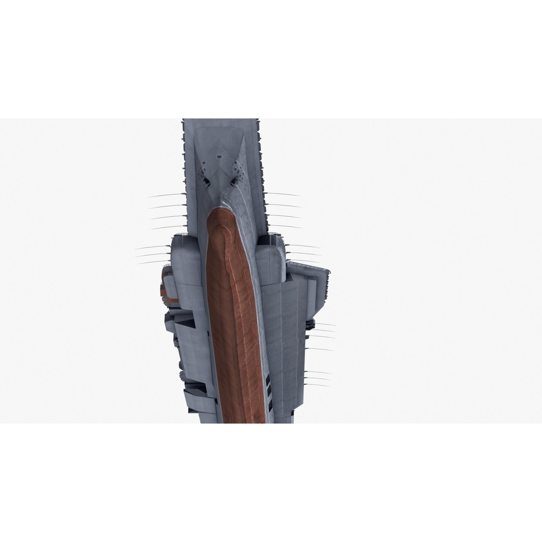 Admiral Kuznetsov Aircraft Carrier 3D Model – PBR Game Asset, FBX, OBJ - View 37