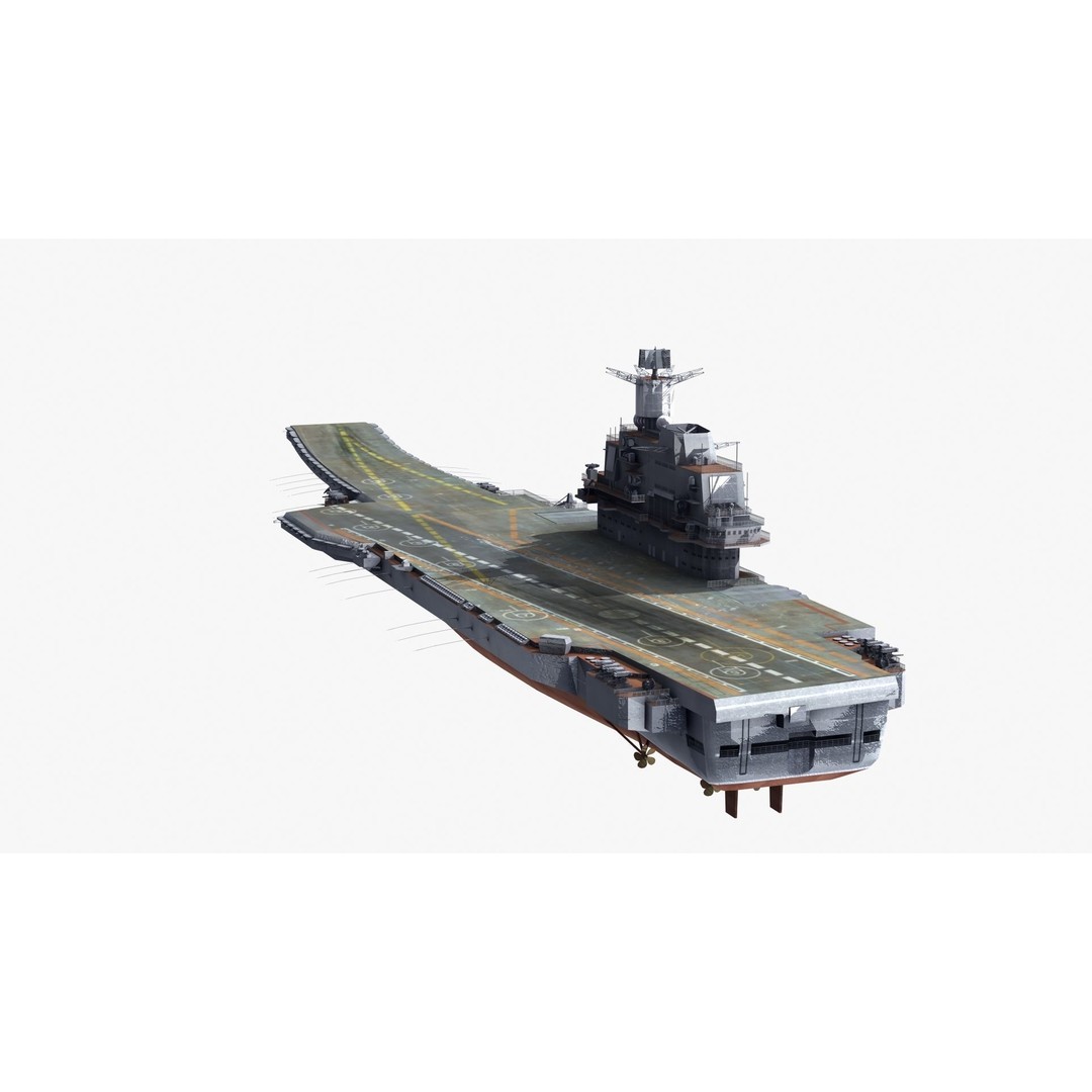 Admiral Kuznetsov Aircraft Carrier 3D Model – PBR Game Asset, FBX, OBJ - View 41