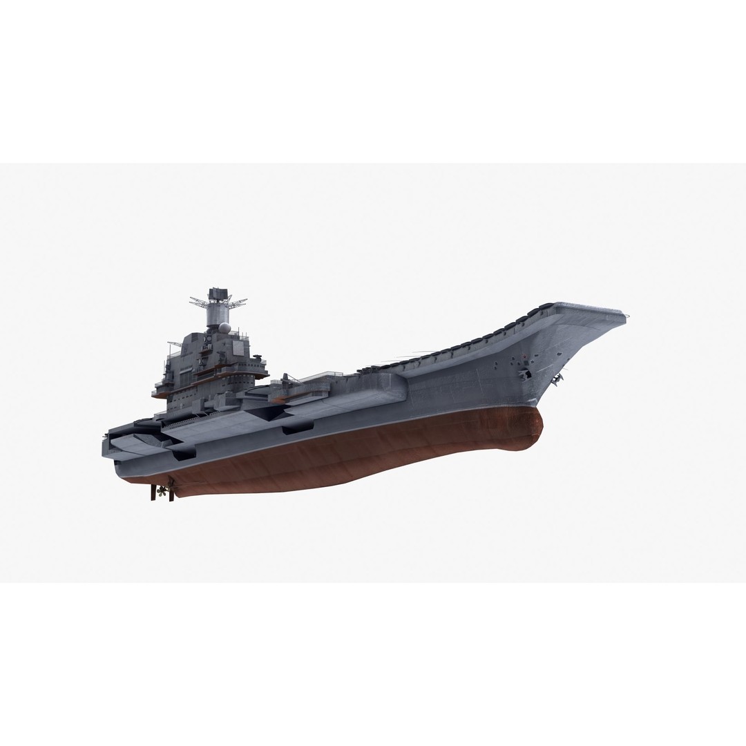Admiral Kuznetsov Aircraft Carrier 3D Model – PBR Game Asset, FBX, OBJ - View 44