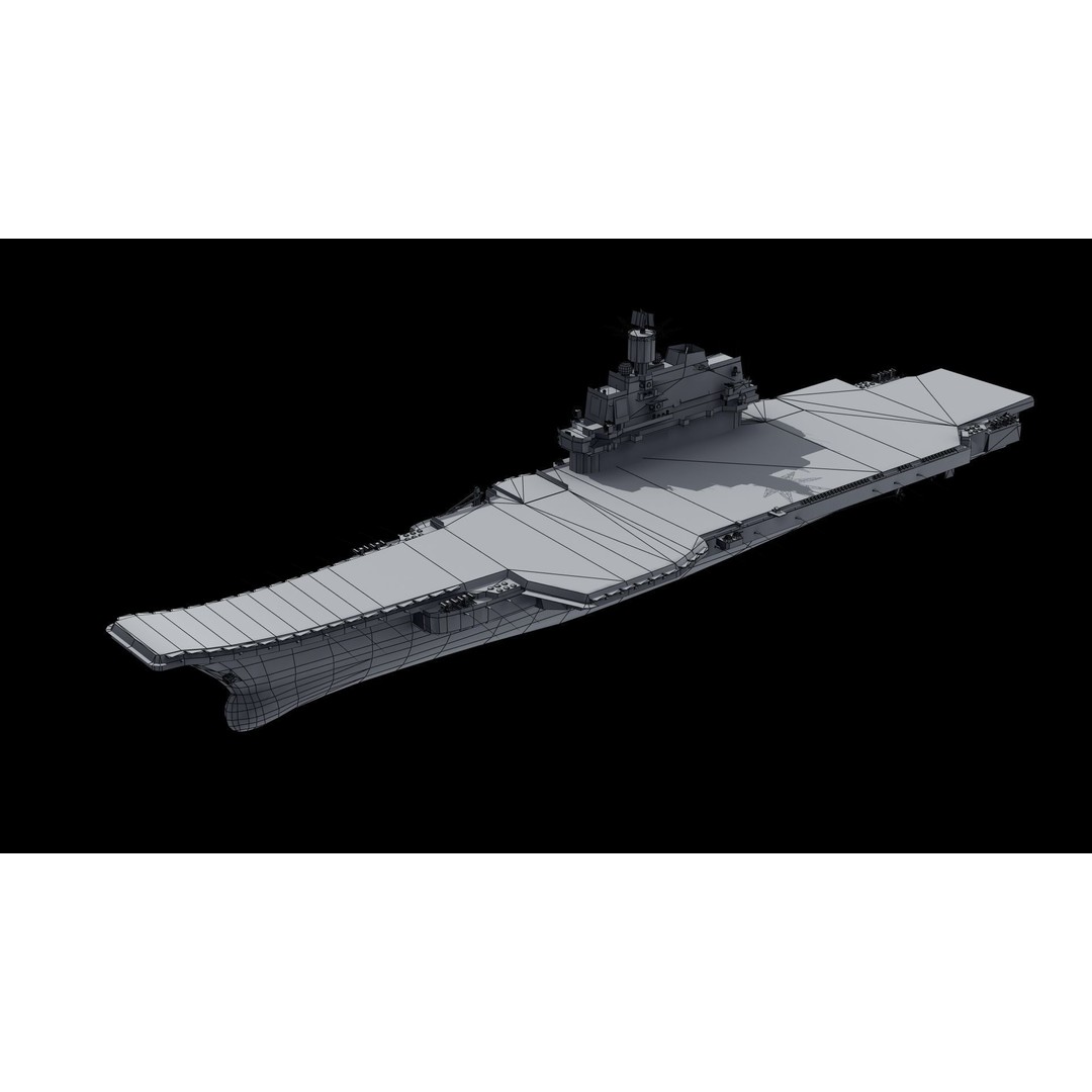 Admiral Kuznetsov Aircraft Carrier 3D Model – PBR Game Asset, FBX, OBJ - View 48