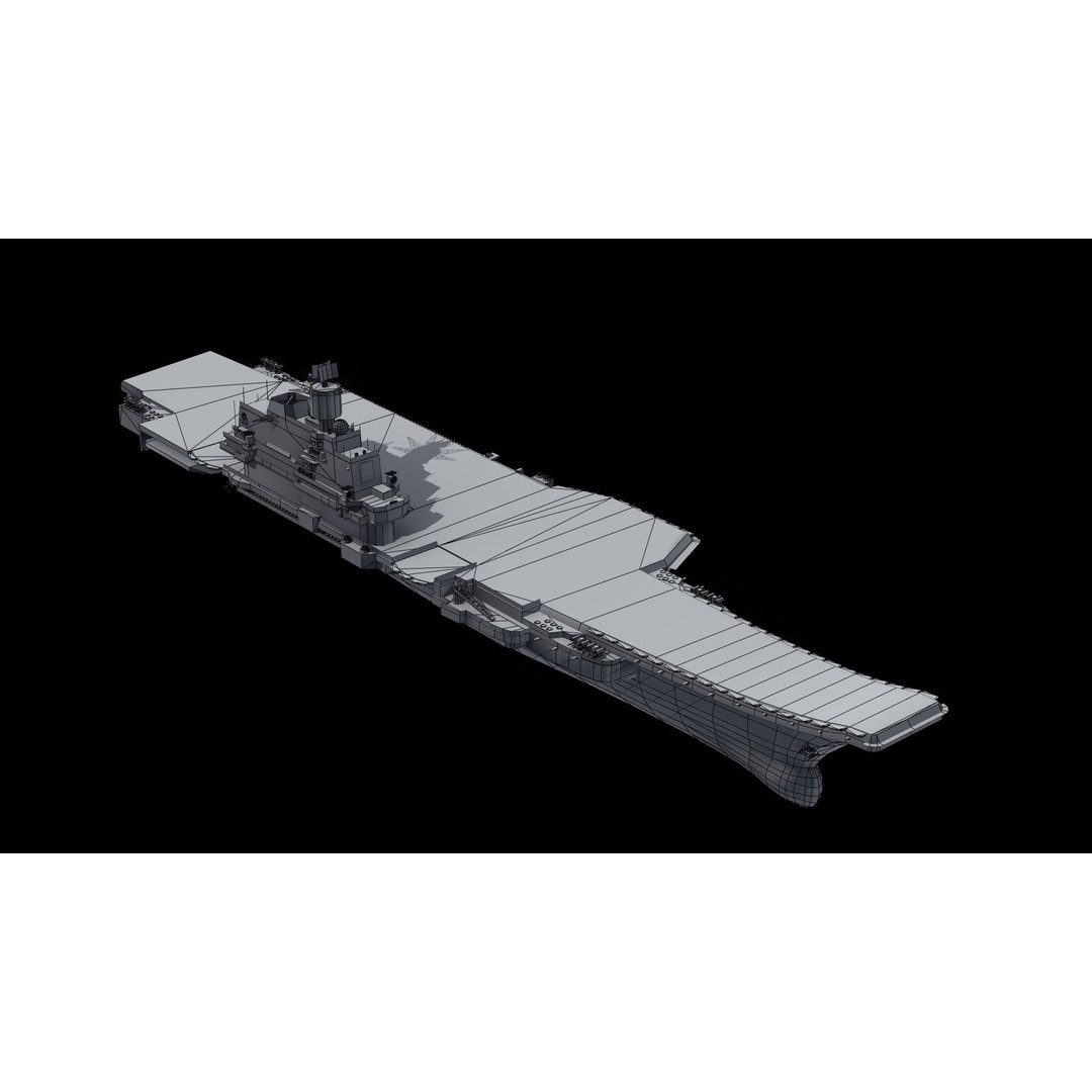 Admiral Kuznetsov Aircraft Carrier 3D Model – PBR Game Asset, FBX, OBJ - View 49