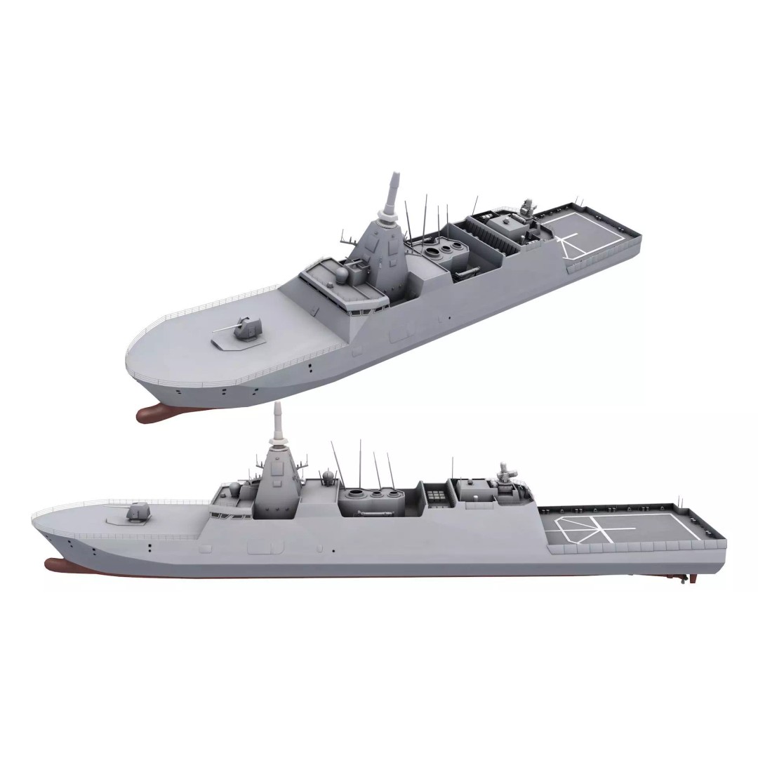 Mogami-class Frigate 3D Model – High Poly Game Asset, FBX, OBJ - View 2