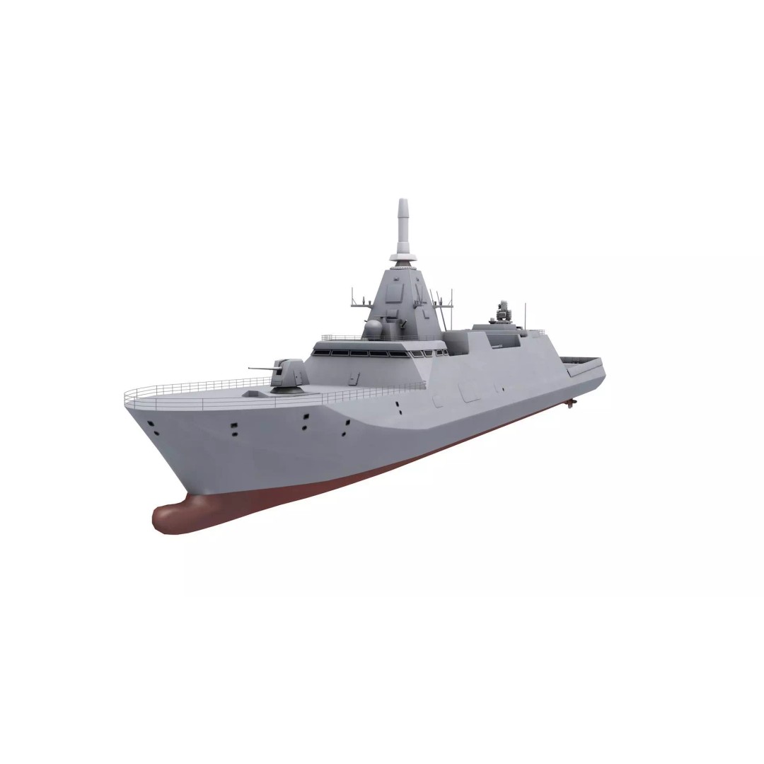 Mogami-class Frigate 3D Model – High Poly Game Asset, FBX, OBJ - View 5